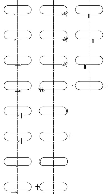 Nahtausführungen von Formschultern/Formatsätzen